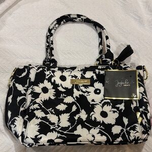Ju-Ju-Be Legacy Black and White Floral Baby Bag